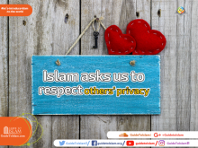 Islam asks us to respect others’ privacy