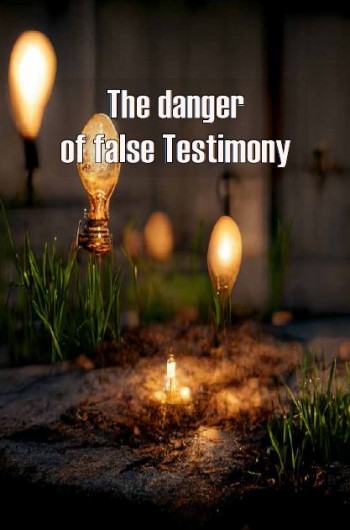 The danger of false Testimony