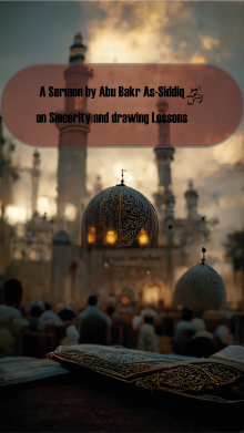 A Sermon by Abu Bakr As-Siddiq رضي الله عنه on Sincerity and drawing Lessons