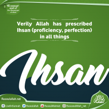 Verily Allah has prescribed Ihsan (proficiency, perfection) in all things