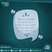 follow a middle course (in worship); if you can't do this, do something near to it