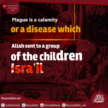 Plague is a calamity or a disease which Allah sent to a group of the children Isra'il