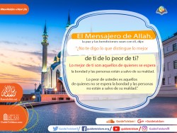 Lo mejor de ti son aquellos de quienes se espera la bondad y las personas están a salvo de su maldad