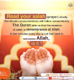 The essence of Salah is remembrance of Allah