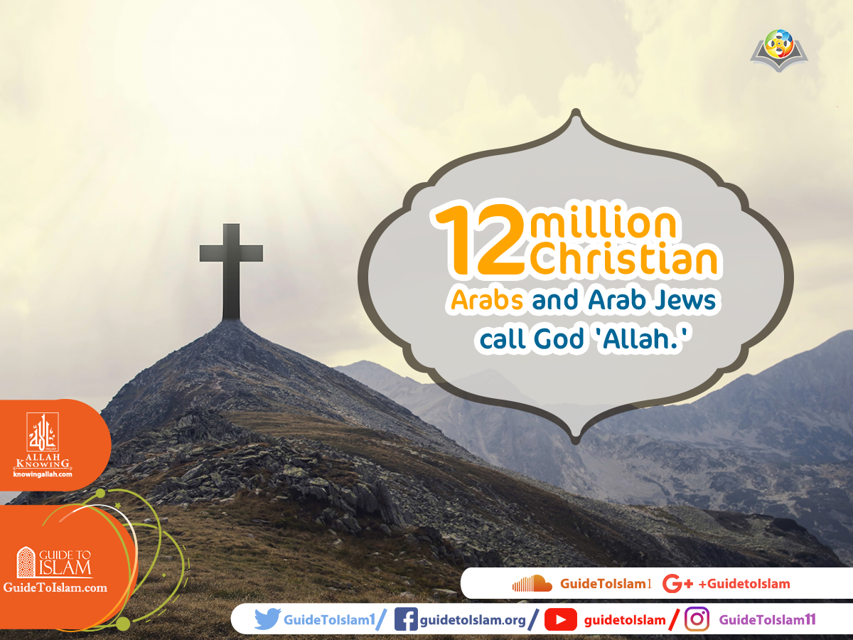 12 million Christian Arabs and Arab Jews call God 'Allah.'