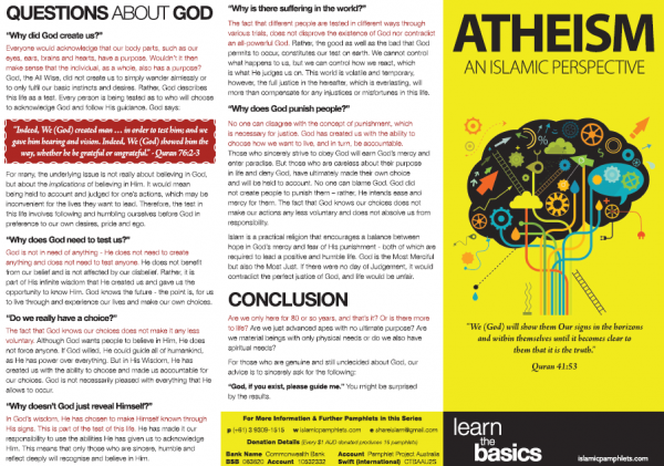 Atheism: An Islamic Perspective