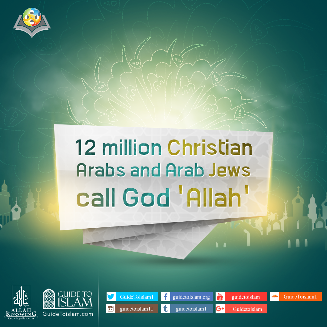 12 million Christian Arabs and Arab Jews call God Allah